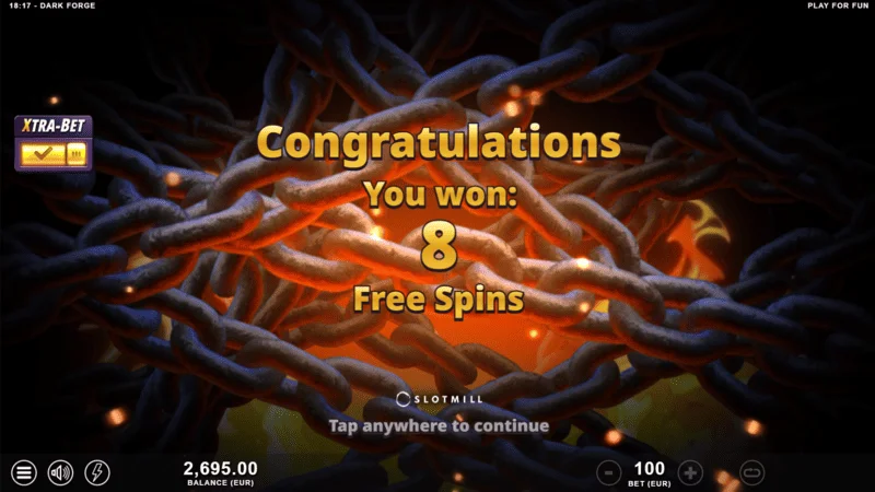 Dark Forge — Free Spins palaidējs ar trim scatter simboliem